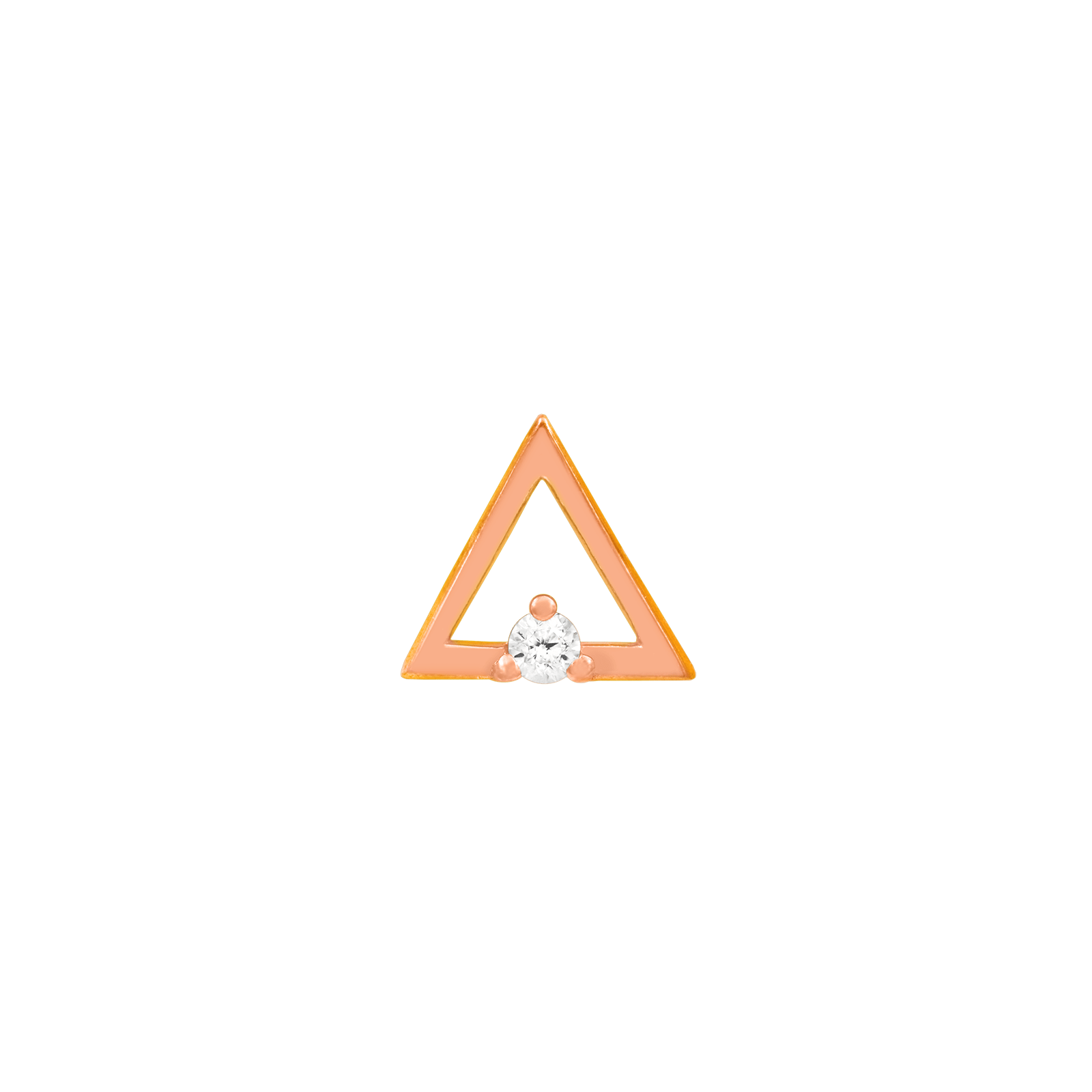 Triangle with Swarovski in 14k Gold by Junipurr - Image 3