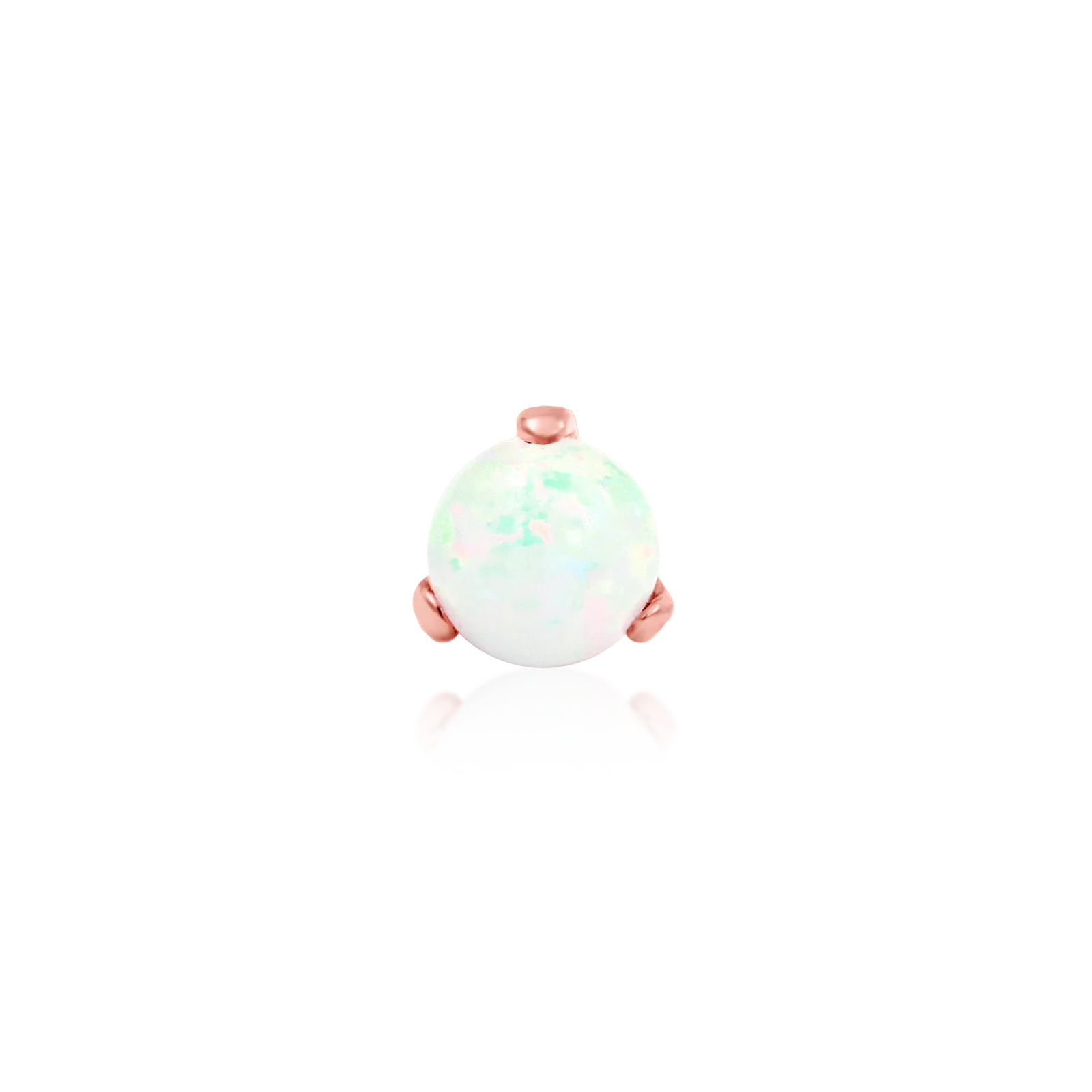 White Opal Ball Prong in 14k Gold by Junipurr - Image 3
