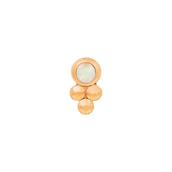 White Opal Tri-Bead in 14k Gold by Junipurr - Image 3